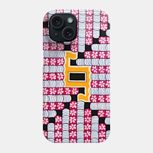 Pink and blue pattern drawing art Phone Case