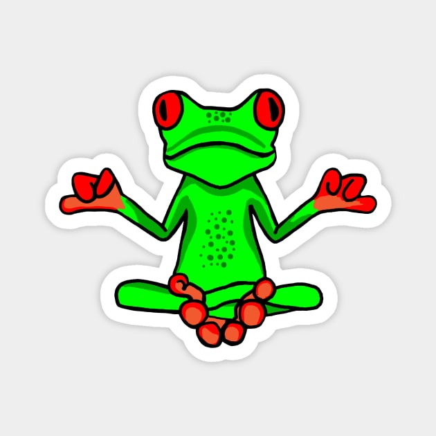 Meditating Tree Frog Magnet by imphavok