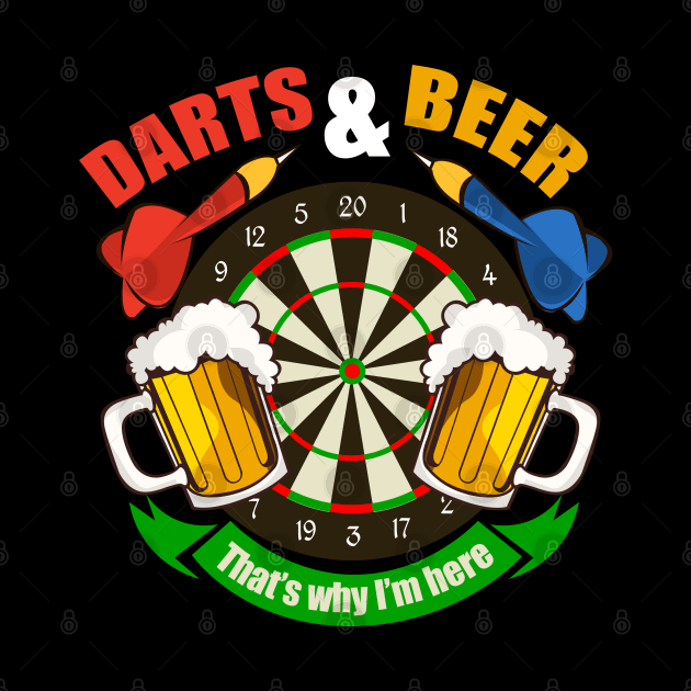 Darts And Beer Happy New Year T-shirt - New Year's Eve Beer by JDaneStore