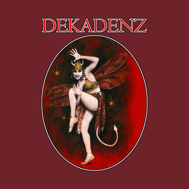 Dekadenz Vintage Dancing Devil Girl Design by mictomart