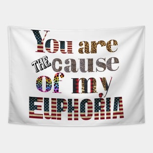 euphoria usa army textured Tapestry