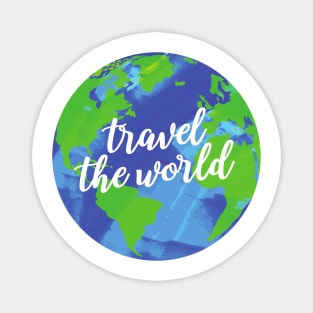 Travel the World Dark Colors Magnet