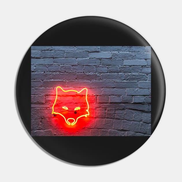 Neon Wolf Pin by Sampson-et-al