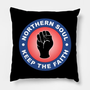 Northern soul keep the faith neon Pillow