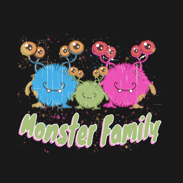 Monster Family by Foxxy Merch