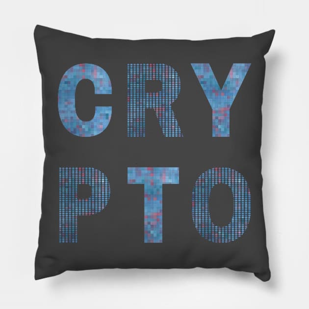 Cryptocurrency Pixel Pillow by RedSparkle 