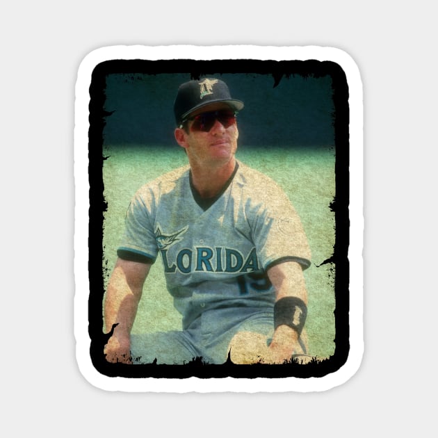 Jeff Conine in Miami Marlins - Baseball Photo Vintage - Magnet