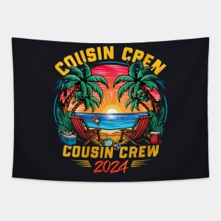 Womens Cousin Crew 2024 Summer Vacation Beach Family Trips Matching Tapestry