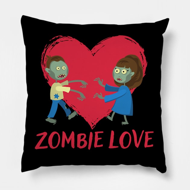 Zombie Love Pillow by Acutechickendesign