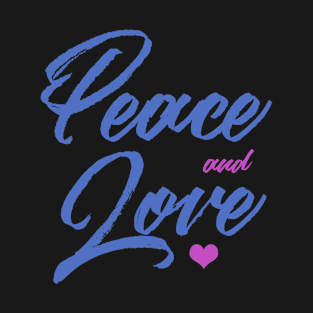 Peace and Love Minimalist Design T-Shirt