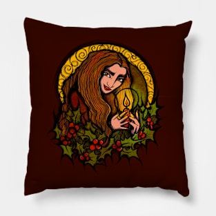 Yule Tidings Candle Pillow