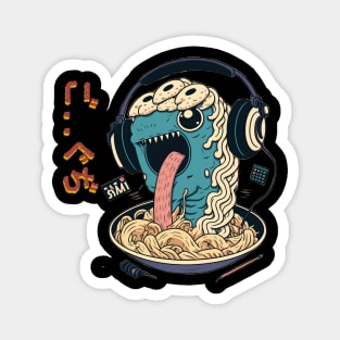 Ramen of Kanagawa  monster on headphone Magnet