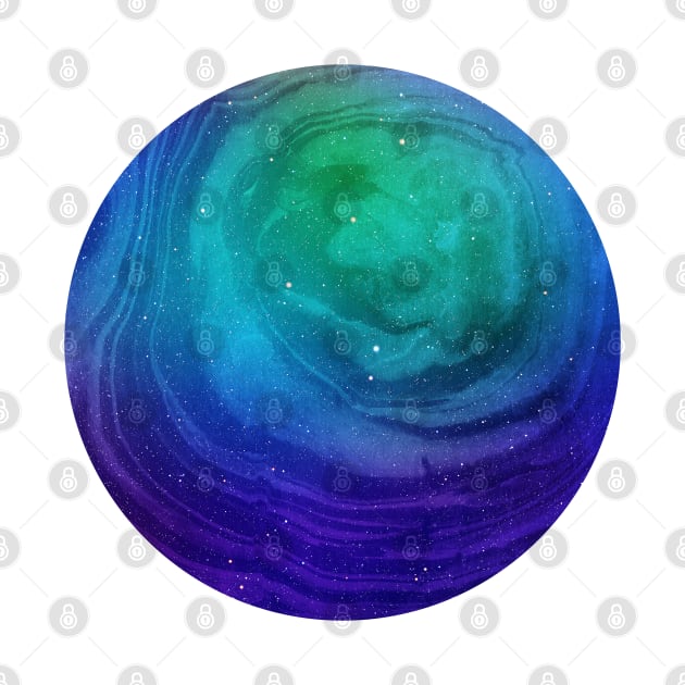 Circular Blue Marble by Art Designs