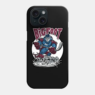 Bigfoot Hockey Player Mascot Phone Case