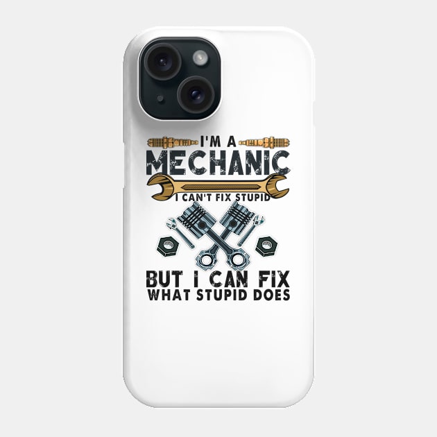 Funny Mechanic For Men Dad Car Auto Diesel Automobile Garage Phone Case by The Design Catalyst