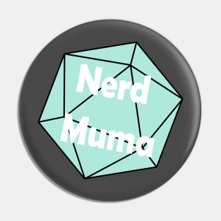 Nerd Muma Dice (turquoise) Pin