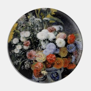 Mixed Flowers in an Earthenware Pot by Auguste Renoir Pin