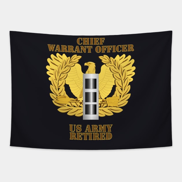 Emblem - Warrant Officer - CW3 - Retired Tapestry by twix123844