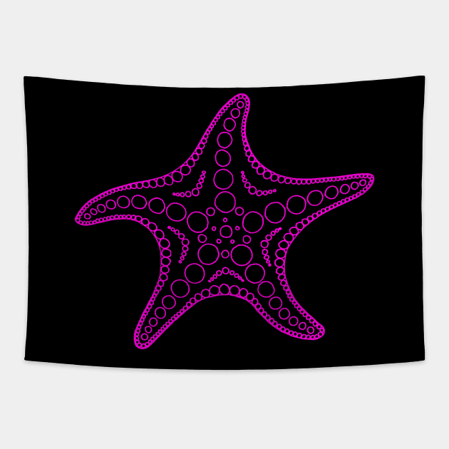 Starfish (pink/black) Tapestry by calenbundalas