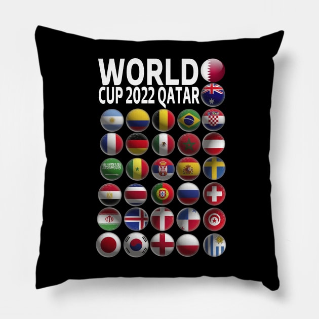 WORLD CUP 2022 QATAR Pillow by huskaria