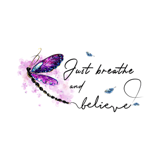 Memorial Butterfly just breathe and belive T-Shirt