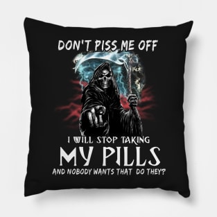 Skull Dont Piss Me Off Pillow