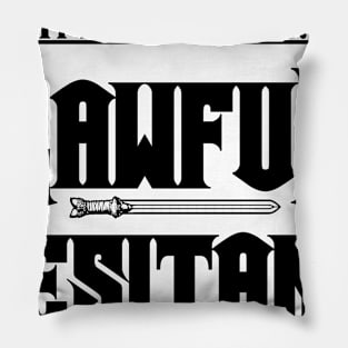 My Alignment is Lawful Hesitant (Lighter Colors) Pillow