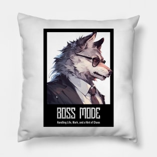 Wolf Boss Mode Pillow