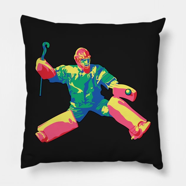 Goalie: Vibrant Pillow by ziafrazier