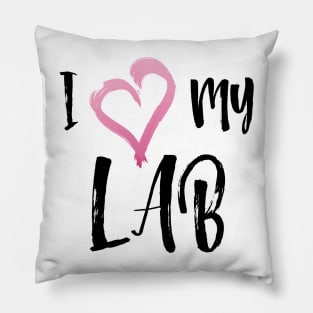 I Heart My Lab! Especially for Labrador Retriever owners! Pillow