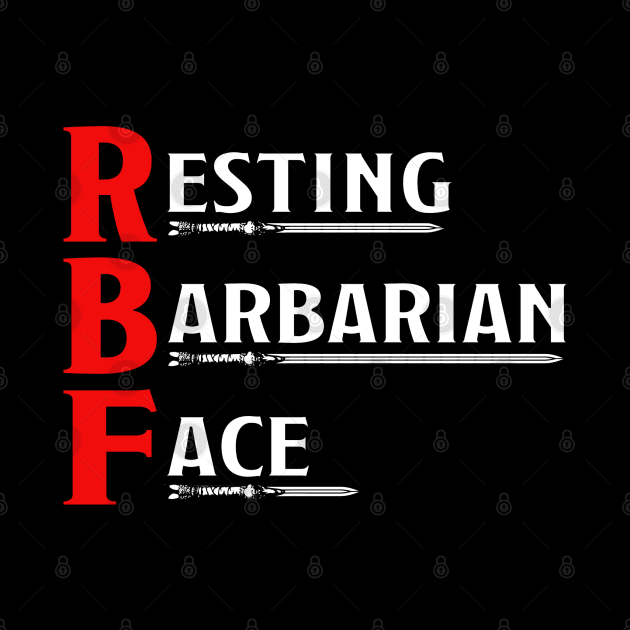 Resting Barbarian Face by DraconicVerses