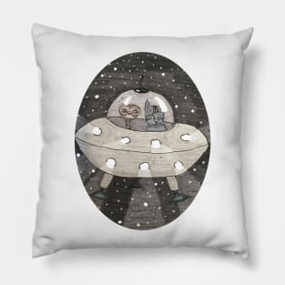 Cat lost in Space Pillow