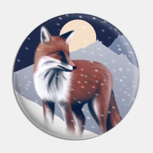 Beautiful Fox in the snow Pin