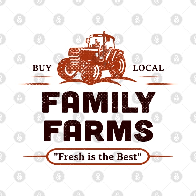 Buy Local Market Tractor Farmers Small Family Farms Retro by Pine Hill Goods