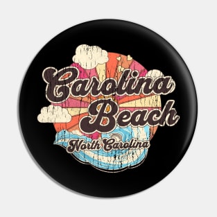 Carolina Beach, NC Summertime Vacationing Beachgoing Waves Pin