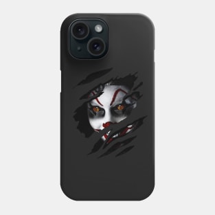 Scary Clown Shirt for Halloween Shirt tear illusion Phone Case