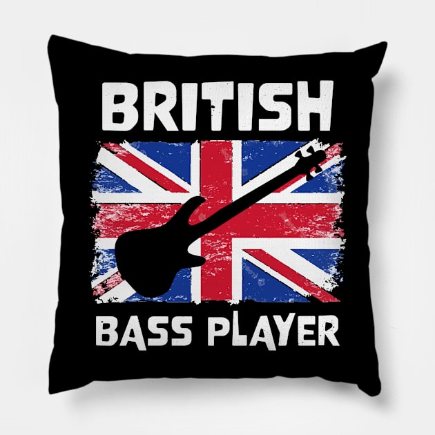 Platinum Jubilee Union Jack Best Bass Player Pillow by jodotodesign