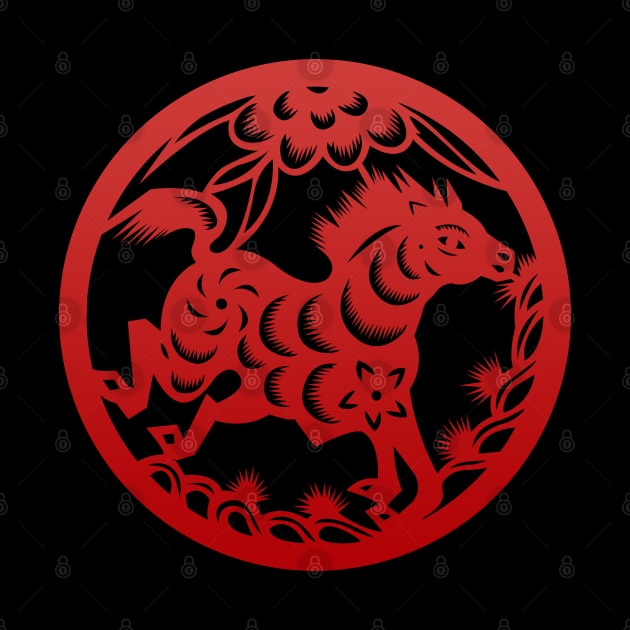 Chinese Zodiac Horse in Red by Takeda_Art