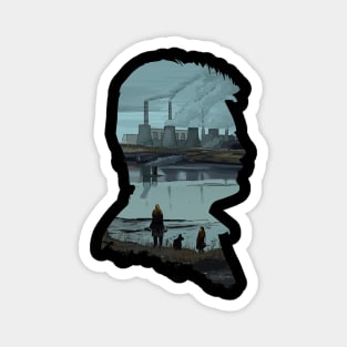 Andrei Tarkovsky´s Stalker Scene Illustration Silhouette Magnet