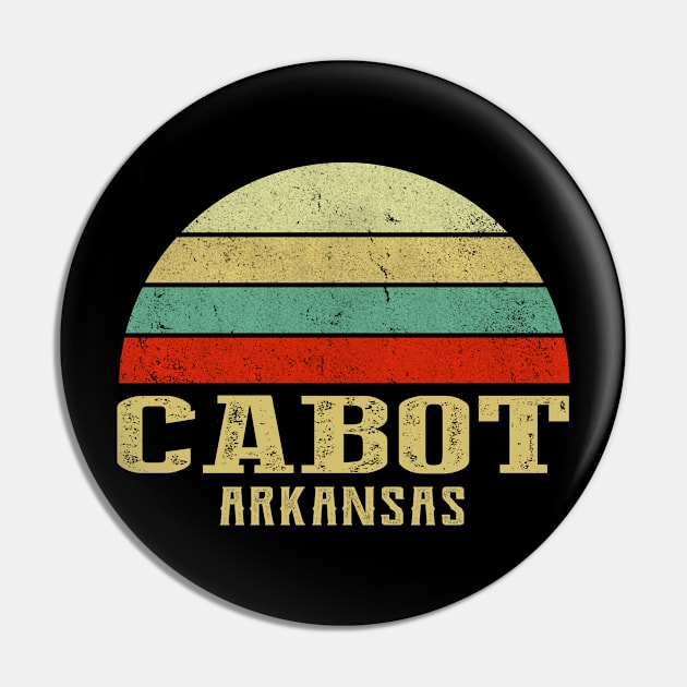 Cabot Arkansas Vintage Retro Sunset Pin by Curry G