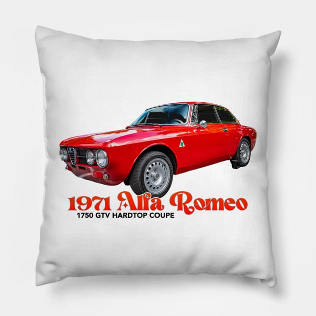 1971 Alfa Romeo 1750 GTV Hardtop Coupe Pillow by Gestalt Imagery