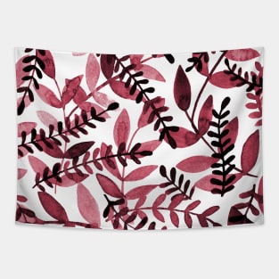 Watercolor branches - wine red Tapestry