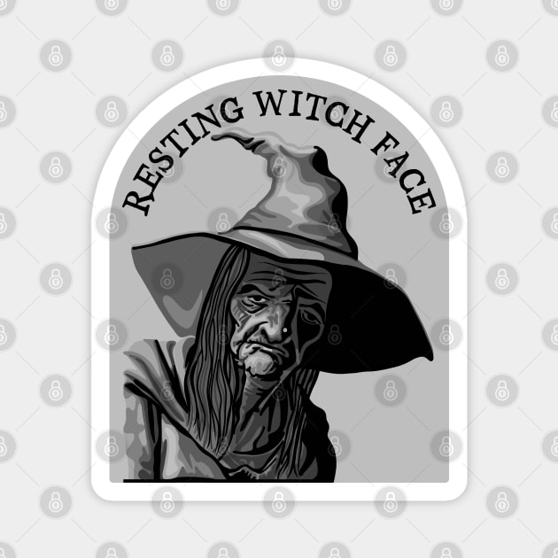 Resting Witch Face Magnet by Slightly Unhinged