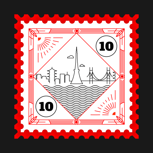 Tokyo Stamp Design by kursatunsal