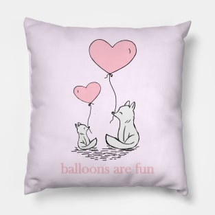 LITTLE ANIMALS LOVE SWEET PINK BALLOONS Pillow