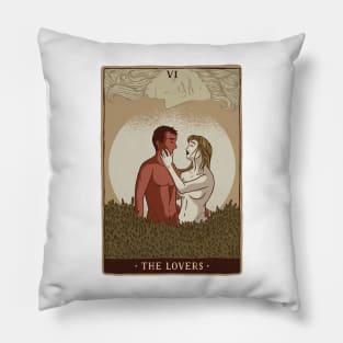 The Lovers Tarot card Pillow