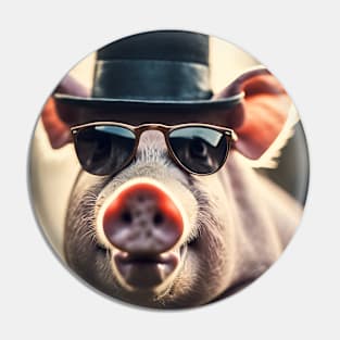 Funny pig Pin