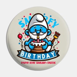 smurfy birthday Pin