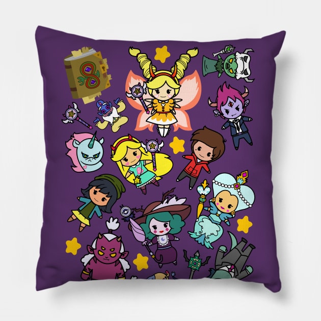 STAR VS EVIL Pillow by wss3