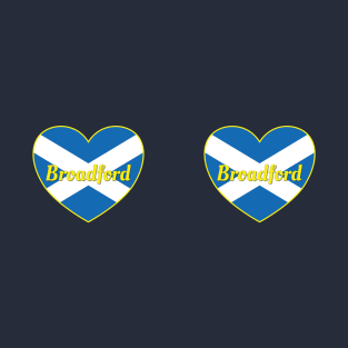 Broadford Scotland UK Scotland Flag Heart T-Shirt